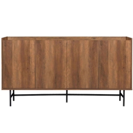 Μπουφές Urban 05-0609 161x39,5x80cm Walnut-Black Μοριοσανίδα, Μέταλλο