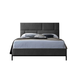 Κρεβάτι Sintesis 09-1785 Για Στρώμα 160x200cm 214x165x116cm Grey Υπέρδιπλo Chenille