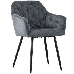 Πολυθρόνα Savvy 03-1033 56x55x85cm Anthracite Μέταλλο,Ύφασμα