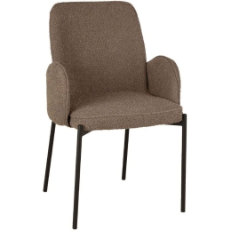 Πολυθρόνα Μπουκλέ Petals 03-1035 58x58x89cm Brown-Black Μέταλλο,Ύφασμα