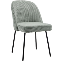 Καρέκλα Votsalo 03-1045 50x60x82cm Green-Grey Μέταλλο,Ύφασμα