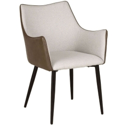 Πολυθρόνα Malone 03-1047 46x61x86,5cm Beige-Olive Μέταλλο,Ύφασμα,Τεχνόδερμα