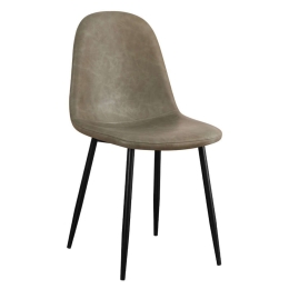 Καρέκλα Classic 03-1080 43x42x86cm Olive-Black Μέταλλο,Ύφασμα