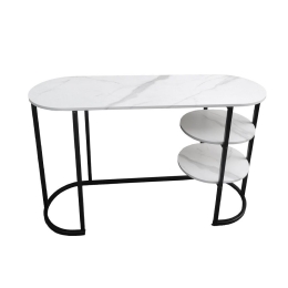 Γραφείο - Κονσόλα Gusto 28-0276 Με Όψη Μαρμάρου 120x40x75 White