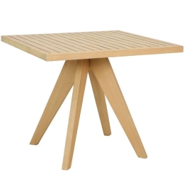 Τραπέζι Doga 22-0139 90x90x75cm Natural Ξύλο