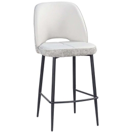 Σκαμπό Μπαρ Bouton 26-0031 46x50x99cm Light Grey