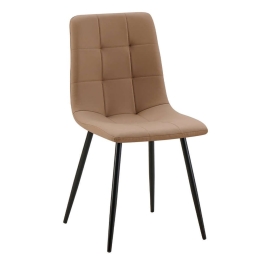 Καρέκλα Carre 03-1104 54,5x45x90cm Beige Μέταλλο,Ύφασμα