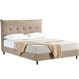 Κρεβάτι Life (Για Στρώμα 160x200cm) 09-1948 200x160x107cm Beige Υπέρδιπλo