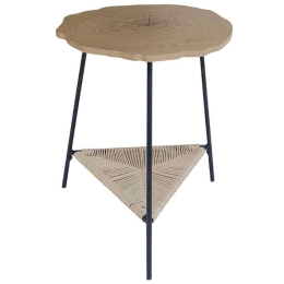 Τραπεζάκι Σαλονιού Tree 04-0964 46x46x52cm Natural-Black