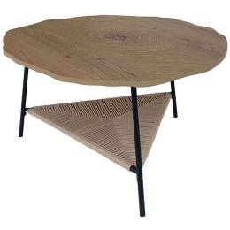 Τραπεζάκι Σαλονιού Tree 04-0965 80x80x42cm Natural-Black
