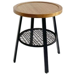 Τραπεζάκι Βοηθητικό Filet 04-0975 45x45x52cm Natural-Black