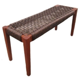 Παγκάκι Mesh 22-0188 110x35x40cm Walnut-Brown Διθέσιος
