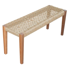 Παγκάκι Mesh 22-0189 110x35x40cm Natural Διθέσιος