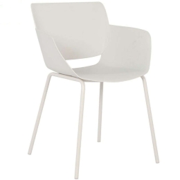 Πολυθρόνα Sedia 27-0213 58x52x79,5cm White Μέταλλο,Πολυπροπυλένιο