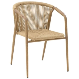 Πολυθρόνα More 22-0200 57x62x77cm Natural Αλουμίνιο,Pe