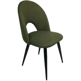 Καρέκλα Commodo 03-1115 47x56x86,5cm Olive-Black Μέταλλο,Ύφασμα