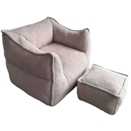 Πολυθρόνα Sponge Με Υποπόδιο (Σετ 2Τμχ) 01-3393 95x102x73cm Beige