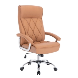 Καρέκλα Γραφείου Διευθυντική Comfy 25-0736 66.5x67.5x120 Camel-Chrome