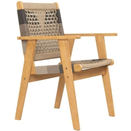 Πολυθρόνα Vega 22-0218 58x56x87cm Multi Ξύλο,Σχοινί