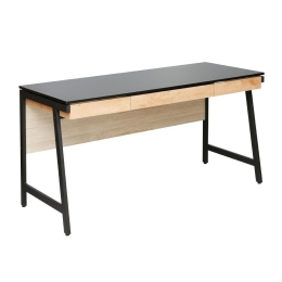 Γραφείο Εργασίας Nest 28-0316 140x58x75 Black-Natural