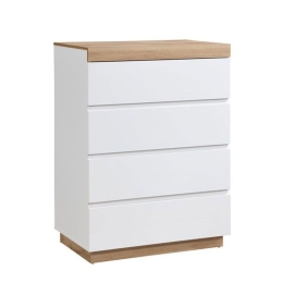 Συρταριέρα Casa 09-2050 Με 4 Συρτάρια 80x50x110 White-Natural