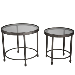 Τραπεζάκια Granaz (Σετ 2Τμχ) 04-1103 65x65x60 Metal