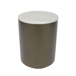 Τραπεζάκι Σαλονιού Βοηθητικό Pomma 04-1114 37x37x49 Travertine Bronze