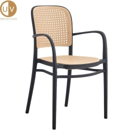 Καρέκλα Στοιβαζόμενη Vienna 27-0236 55x53x85.5cm Natural-Black