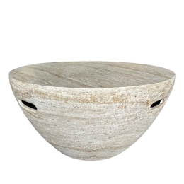Τραπεζάκι Σαλονιού Lithos Central 04-1226 68x68x36 Beige