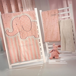 Κουβέρτα Βρεφική Ultrasoft Africa Pink Saint Clair Κούνιας 110x140cm Πολυέστερ