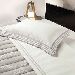 Σεντόνια Σετ 4 Τεμ. Ivanka Taupe Guy Laroche Υπέρδιπλο 240x260cm Χωρίς Λάστιχο 100% Βαμβακοσατέν