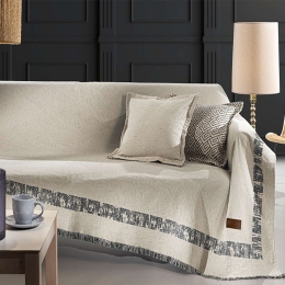 Ριχτάρι Bali Grey Guy Laroche Πολυθρόνα 180x150cm Βαμβάκι-Ακρυλικό