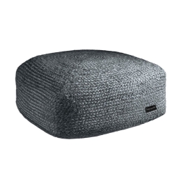 Πουφ Boho 50X50X25 Anthracite Guy Laroche Jute