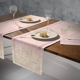 Runner 2040 Laser Cut Pink-Beige Saint Clair 40x160 Πολυέστερ