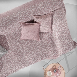 Ριχτάρι Monet Old Pink Guy Laroche Διθέσιο 180x250cm Βαμβάκι-Ακρυλικό