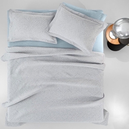 Κουβέρτα Tetris Silver Guy Laroche Υπέρδιπλo 245x260cm Βαμβάκι-Πολυέστερ