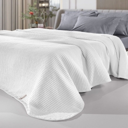 Κουβέρτα Eternity Snow White Guy Laroche Μονό 160x240cm 100% Βαμβάκι