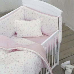 Κουβερλί Giggle Βρεφικό Pink Nima 100x150cm 100% Βαμβάκι
