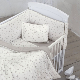 Κουβερλί Giggle Βρεφικό Grey Nima 100x150cm 100% Βαμβάκι