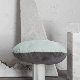 Μαξιλάρι Διακοσμητικό (Με Γέμιση) - Velvety Grey/Mint Nima 45X45 45x45cm Βαμβάκι-Βελούρ