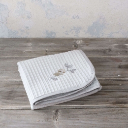 Κουβέρτα Βρεφική Πικέ Sloppy White-Grey Nima Κούνιας 110x140cm 100% Βαμβάκι