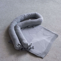 Βρεφικό Σετ Κούνιας 2τμχ - Hoodoo Gray Nima 75x90cm 100% Βαμβάκι