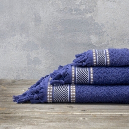 Πετσέτα Norio Blue Nima Σώματος 70x140cm 100% Βαμβάκι