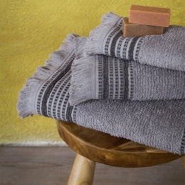 Πετσέτα Shein Gray Nima Σώματος 70x140cm 100% Βαμβάκι