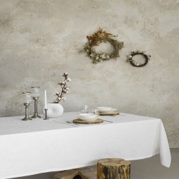 Τραπεζομάντηλο Marble Off White Nima 165X265 Viscose-Πολυέστερ