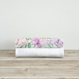 Σεντόνια Βρεφικά Belle (Σετ 2τμχ) White-Pink Nima Λίκνου 70x110cm 100% Βαμβάκι