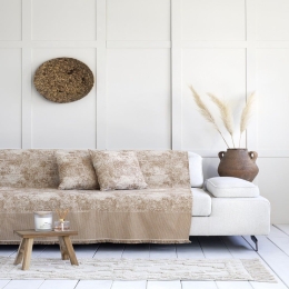 Ριχτάρι Seymour Latte Nima Πολυθρόνα 180x180cm Βαμβάκι-Πολυέστερ