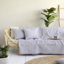 Ριχτάρι Waves Mint Lilac Nima Πολυθρόνα 180x180cm Βαμβάκι-Πολυέστερ