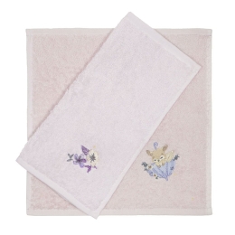 Πετσέτες Βρεφικές Foxxy (Σετ 2τμχ) Light Pink Nima Σετ Πετσέτες 30x30cm 100% Βαμβάκι