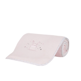 Κουβέρτα Βρεφική Lovely Bunny White-Pink Nima Αγκαλιάς 80X110cm Πολυέστερ